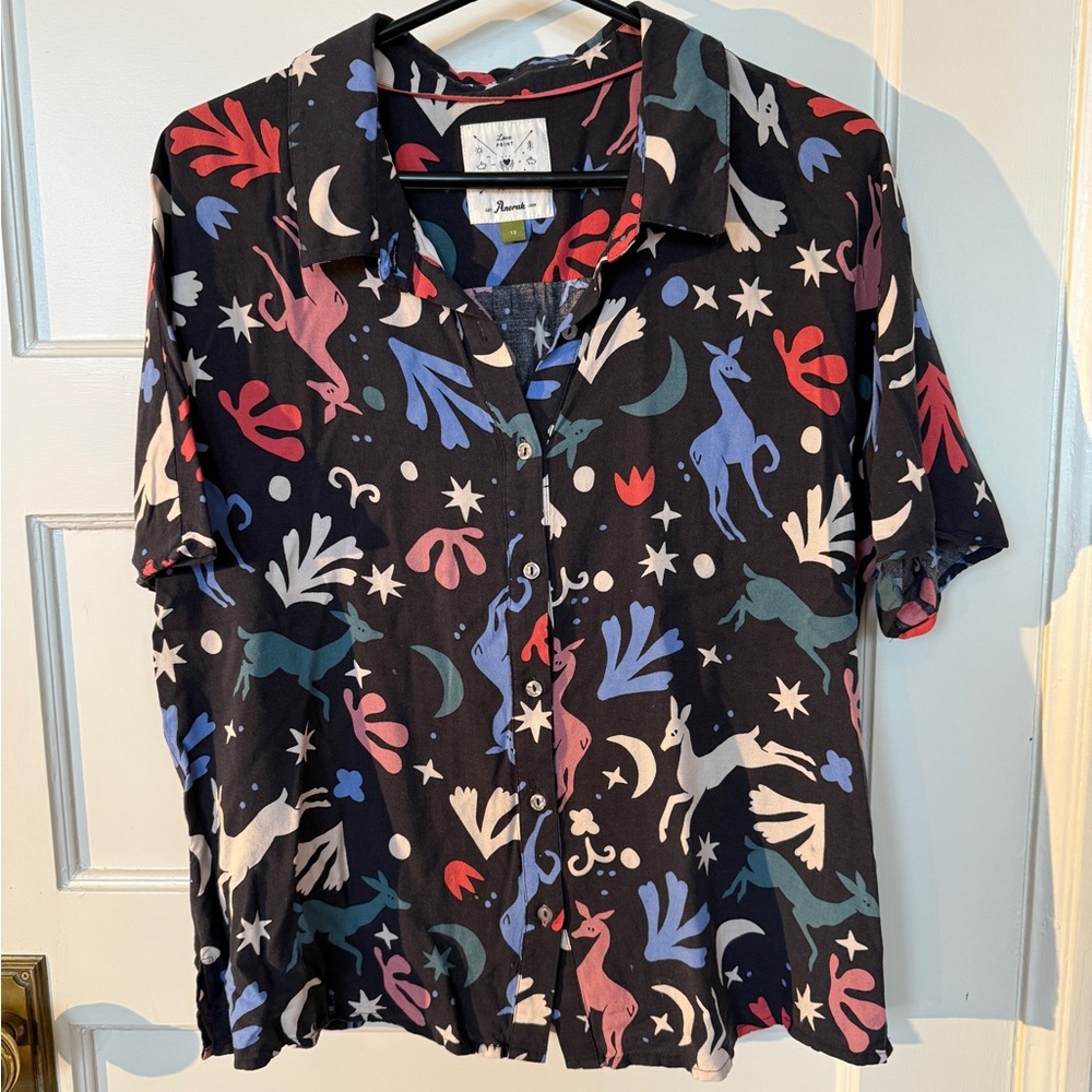Men's Black Patterned Shirt